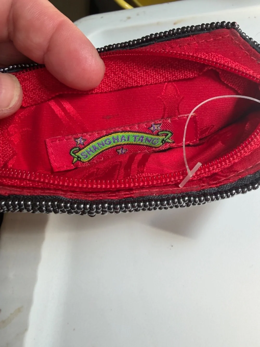 Vintage Shanghai Tang Beaded Pagoda Building Coin Purse Clutch Novelty Pouch NWT